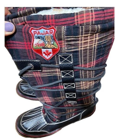 Pajar Plaid Winter‎ Boots with Sherpa lining Sz 9-9.5 - Picture 4 of 10